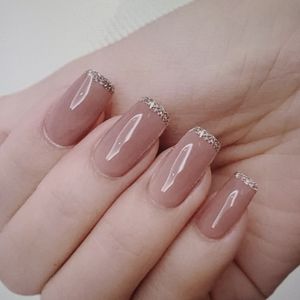 Press On Nail 24 pieces  Nude false nails